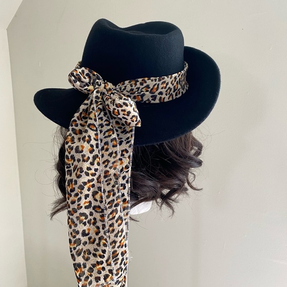 Leisure Felt Red Falcon Cavalier Black Wool Cowgirl Hat - Picture 3 of 7